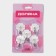 Hooks of self -adhesive deed "clover", 5 pcs, white color