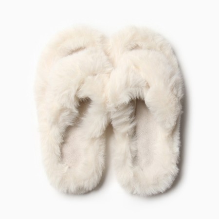 Women's slippers with an open nose size 37, milk color-15