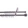 Double-rowing cornice, telescopic 160-300 cm, tip "Bologna", color steel