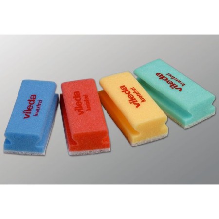 VILEDA professional cleaning sponge, soft, blue color, 7 x 15 cm-1