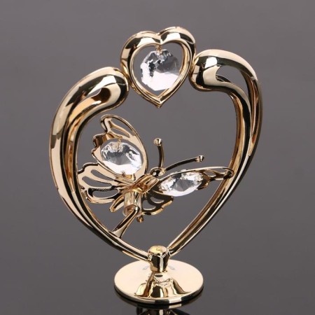 Souvenir "Heart with a butterfly", with crystals-2