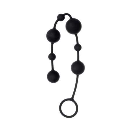Anal chain Toyfa A-Toys Coron, silicone, black color, 35.9cm-6