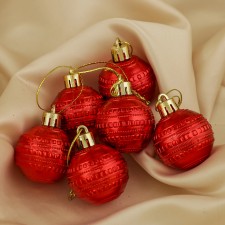 Set of balls plastic D-4 cm, 6 pcs 