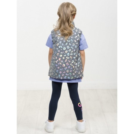 Vest for girls, height 98 cm, silver color-3