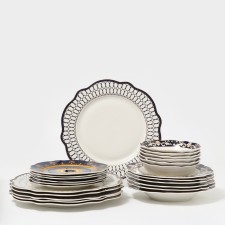 Set of dishes of service porcelain, 24 items