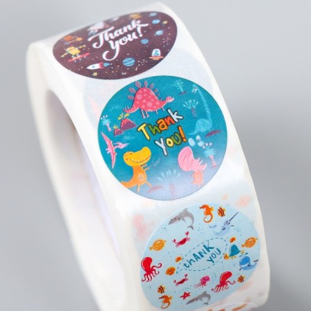 Stick Paper "Bright moments. Gratitude" d = 2.5 cm 500 pcs in a roll 3x6.5x6.5 cm-3