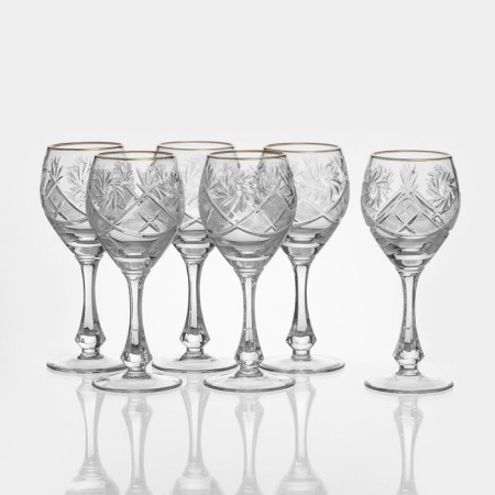 A set of fuepers for the wine "Mill", 250 ml, crystal, 6 pcs