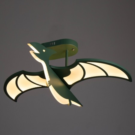 Chandelier "Dinosaur" LED 128W 3000-6000K green 66x66x17 cm Bayerlux-1