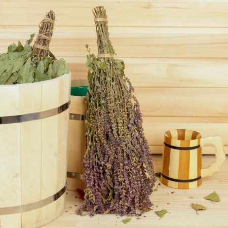Broke for a bath 45 (+-5) cm grass from sage, in individual packaging