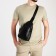 Male sling bag, artificial leather, black color