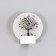 Sconces "Flower tree" LED 6W 4000k white 19.5x6x19.5 cm