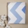 Flanel zigzag diamond, size 75x120 cm, blue, 170 g/m, cotton 100%