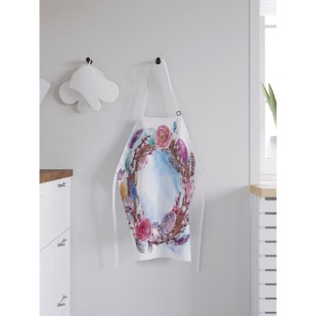 Apron kitchen with a photo print "Easter wreath", adjustable, size OS-1