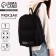 School youth backpack, lightning department, external pocket, black color