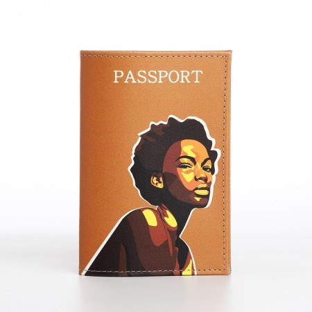 Passport cover, brown color-1