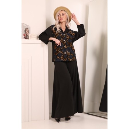Female jacket, size 44, black color-9