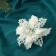 Christmas tree decoration "Flowers snowy" (set 3 pcs) carved, 10 cm, white
