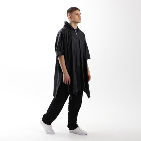 Rawnacer adult poncho “Everything that is not done, I do not do”, oversize, 44-52, 97 x 120 cm, black color is black-10