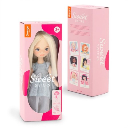 Soft doll MIA "In a blue dress", 32 cm-1