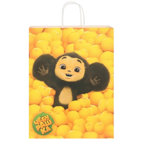 Gift package, 31x40x11.5 cm, craft, packaging, Cheburashka-2