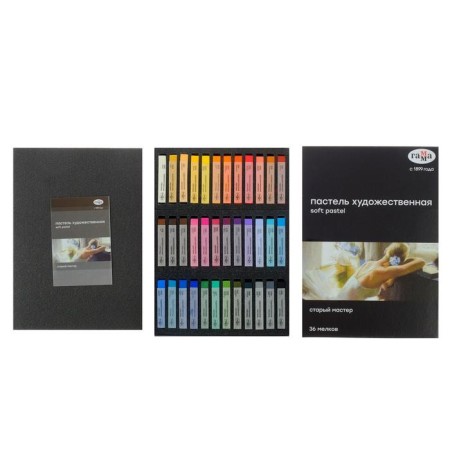Pastel dry, set of 36 colors, gamma "old master", basic colors /Korea /-1