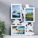 Photo frame plastic in 3 photos 10x15 cm "Lotuses" White 36x27 cm