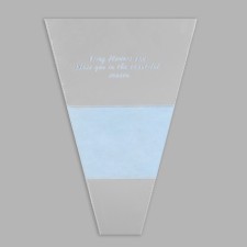 Packet stoop for flowers, with non -woven material, 26+7x37 cm, blue