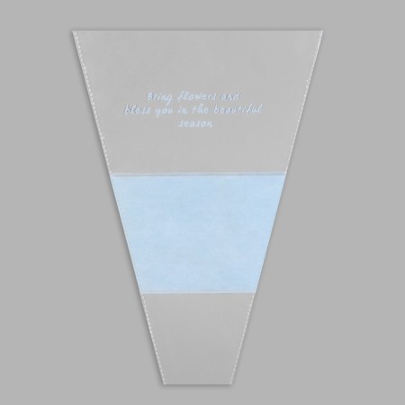 Packet stoop for flowers, with non -woven material, 26+7x37 cm, blue