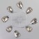 Noemi chandelier, 8x60W E27, silver color