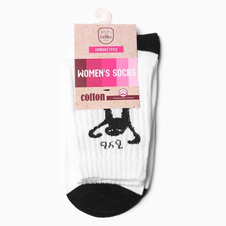 Women's socks "Kommersant", white color, size 23-2
