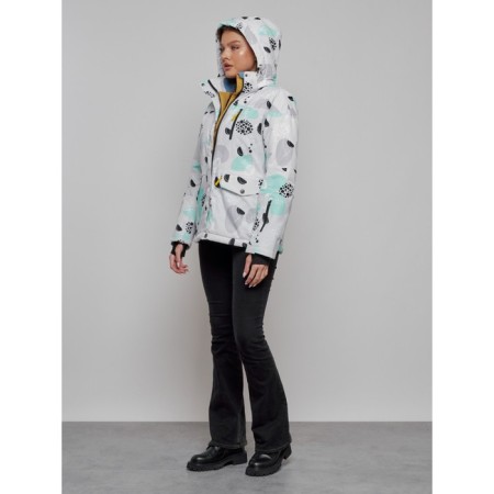 Ski jacket female, size 50, color gray-16