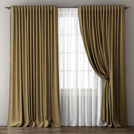 Set of curtains "Ommma", size 240 x 270 cm, sand