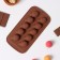 Form for jewelry of the share "Scream", silicone, 21 × 11 × 2 cm, 10 cells, brown color