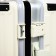 Small suitcase 20 ", Lightning department, 2 code locks, 4 wheels, hook, milk color