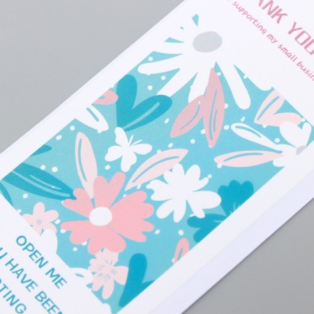 Stick Paper Gratitude "Flowers with a butterfly" set 50 pcs 10x5 cm-1