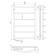 Electric towel "Laris" Classic, 500x800 mm, ladder, 6 crossbars, left