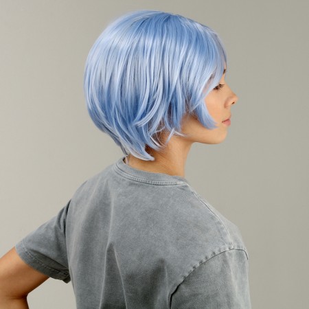 Carnival wig "anime" blue, short-2