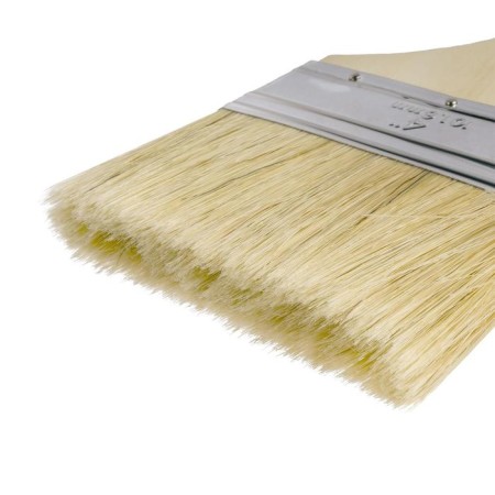 Brush flat "Remocolor" "Euro" 01-1-140, 4 ", natural bristles, wood-1