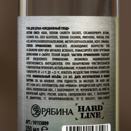 Gift kit Real Man, shower gel 250 ml and body washcloth, Hard line-3