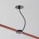 Components for textile suspension system Technical tra130RWC-2B, 6.5x6.5x155 cm, black color