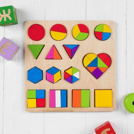 Puzzle "Fractions and the whole. We develop" mix