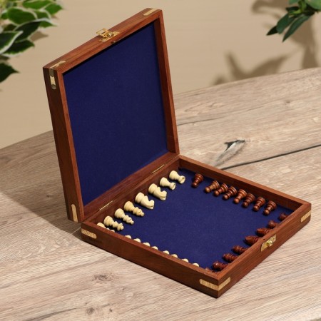 Folding chess, board 20x20 cm, shisham tree-5