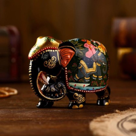 Souvenir tree "painted elephant" 10x6.5x12 cm