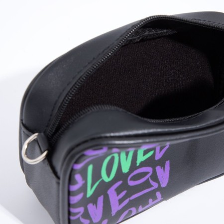 Bag Children's Love, claim. leather, on a strap, black, 18x11x6 cm-5