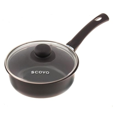 Steven Consul, 2.8 l, d = 24 cm, glass cover, plastic handle, anti -stick coating, black color-6