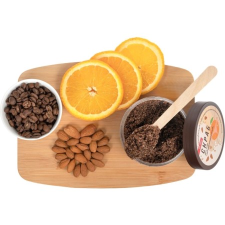 Bradex body scrub "anti -cellulite", aligning, with coffee, orange zest and oil-4