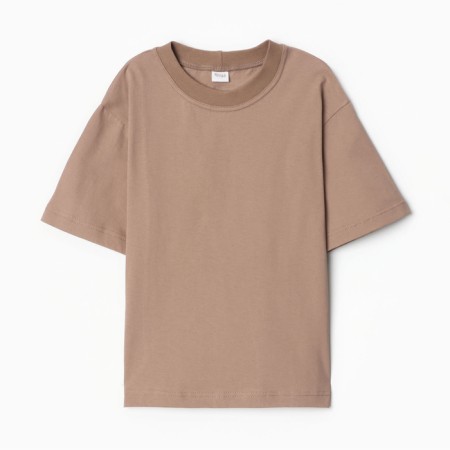 Children's Minaku T -shirt, beige color, height 128 cm-5
