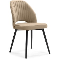 Chair on the Brainy Metal Carcass Velutto 05 metal/velor, black/beige 47x60x84 cm