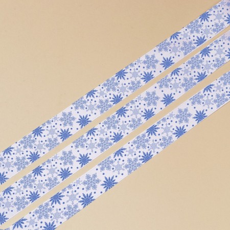 A satin ribbon "Snow Round dance", 2 cm × 5 m-3