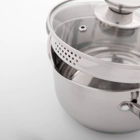 Magistro tefida stainless steel pan, 1.7 l, lid-durglang, plum nose, capsule, silicone handles-2